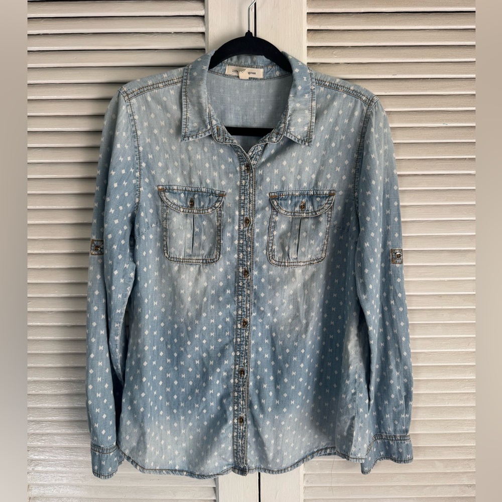 Life in Progress Light Blue Denim Shirt